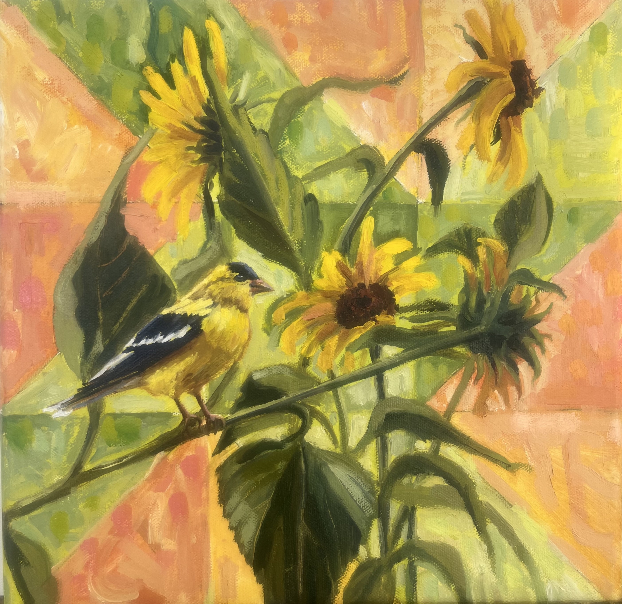 Peaceful Hours 2 Goldfinch by Susan Bell