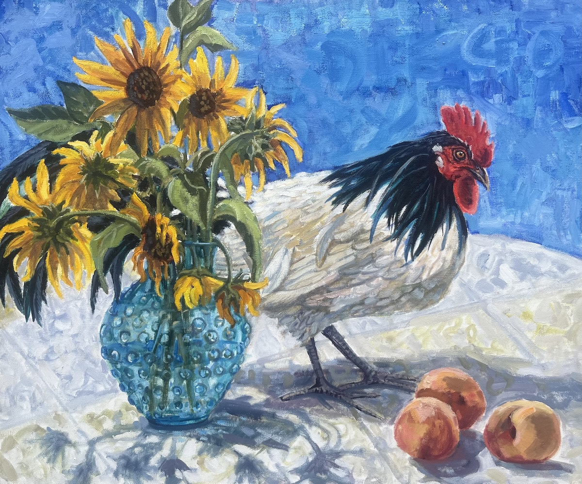 Click here to view Rooster on the loose by Susan Bell
