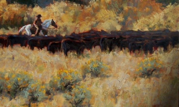 Cattle Drive by Susan Bell